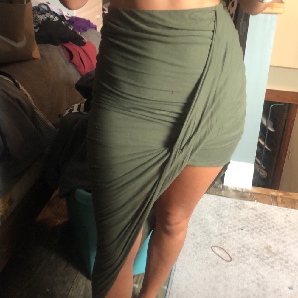 Green skirt